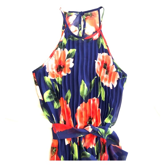 Blue floral B. Darlin maxi dress - Picture 2 of 4